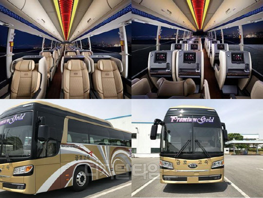 국토교통부와 고속버스 업계는 27일 서울~대전, 서울~경주, 서울~삼척, 부산~광주 등 14개 지역에 프리미엄 고속버스를 신규 투입한다고 밝혔다. 기존 서울~마산, 서울~군산, 서울~강릉 등 7개 노선은 운행횟수를 확대한다. 사진은 프리미엄 고속버스의 내외관/ 국토부 제공